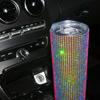 500ml Diamond Crystal Car Bottle Stainless Steel Water Bottle Bling Rhinestones Vacuum Flasks Coffee Cup Tumbler Car Accessories