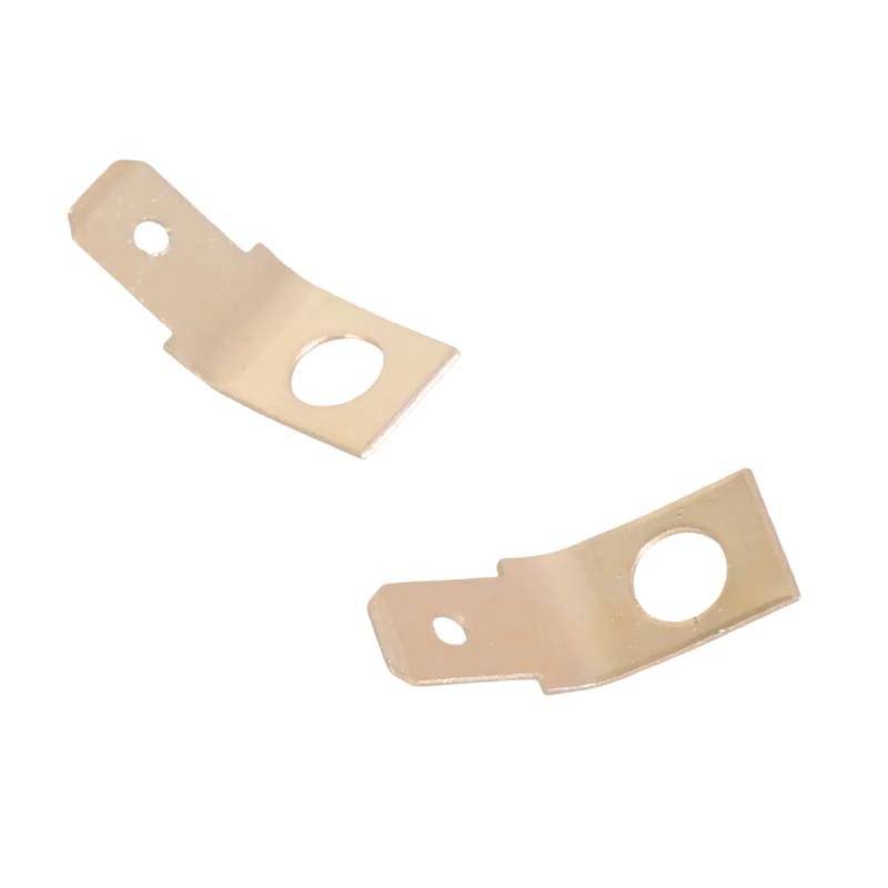 100Pcs Quick Disconnects Brass Spades Connectors 1/4Inch Male Tabs Crimps Terminals for Home Appliances and Machinery