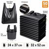 Black Handled Trash Bags Disposable Supermarket Shopping Bags Garbage Bags  Home Cleaning Supplies
