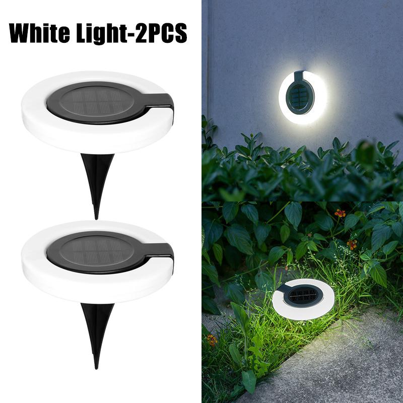 Solar Lights Outdoors Lamp 360° LED Floor Lights IP65 Waterproof with On/Off for Garden Yard Backyard Driveway Patio Lawn