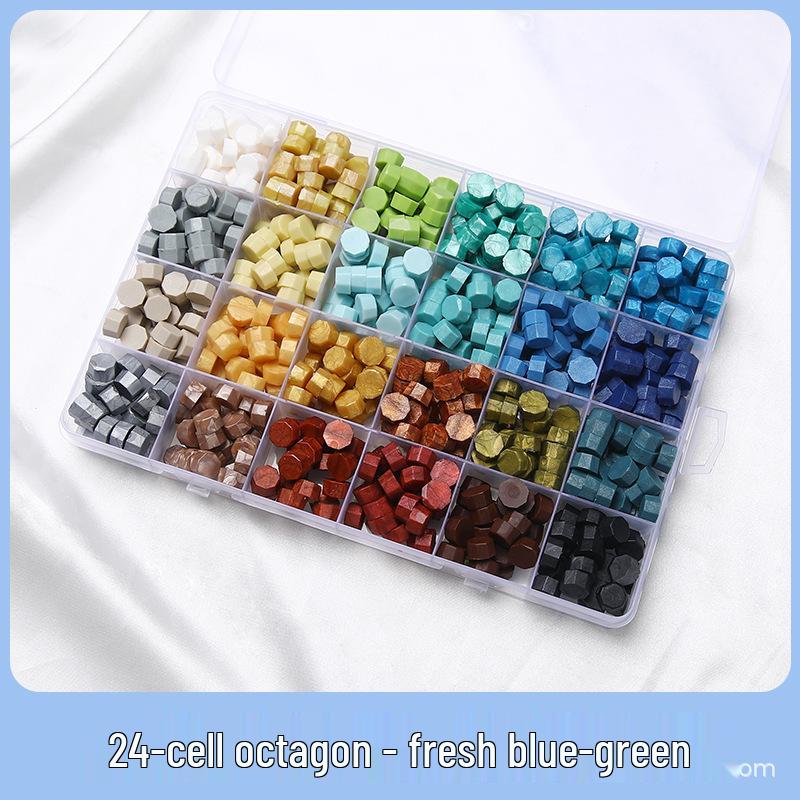 24-Color Sunflower Seal Wax Pearlescent Particles