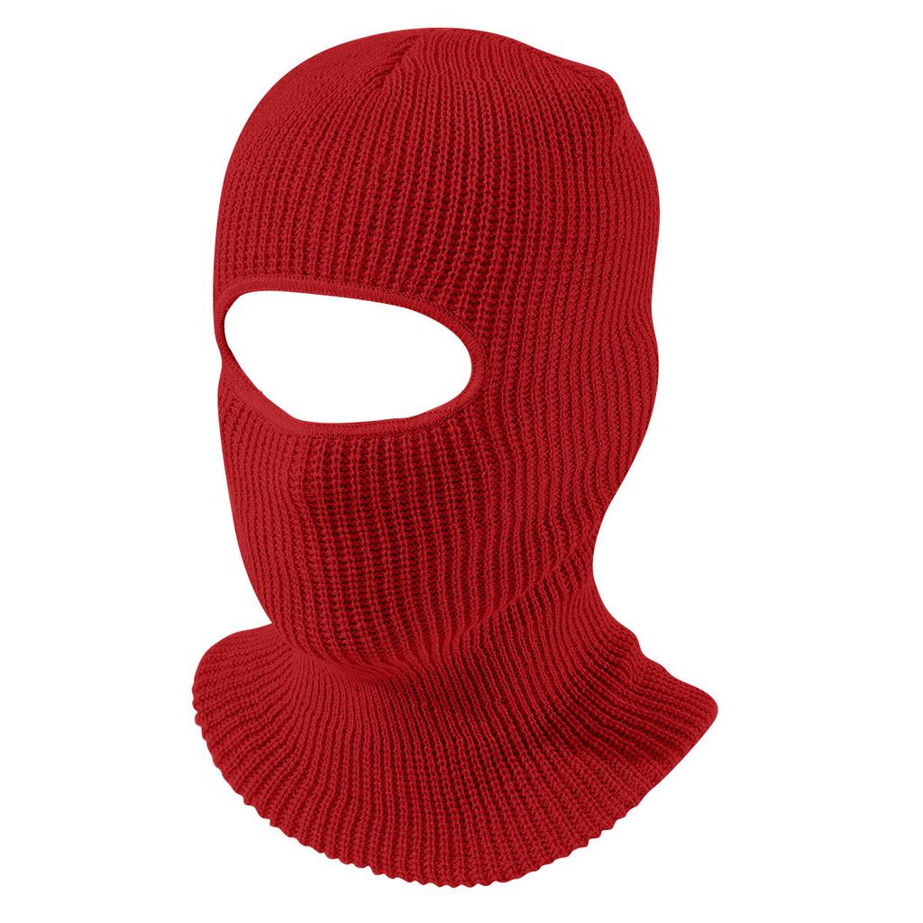 1-Hole Ski Mask Knitted Face Cover Adult Winter Balaclava Full Face Mask For Winter Outdoor Sports