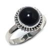 Natural Black Onex Gemstone Handmade 925 Sterling Silver Jewelry Ring S.9 P9W00