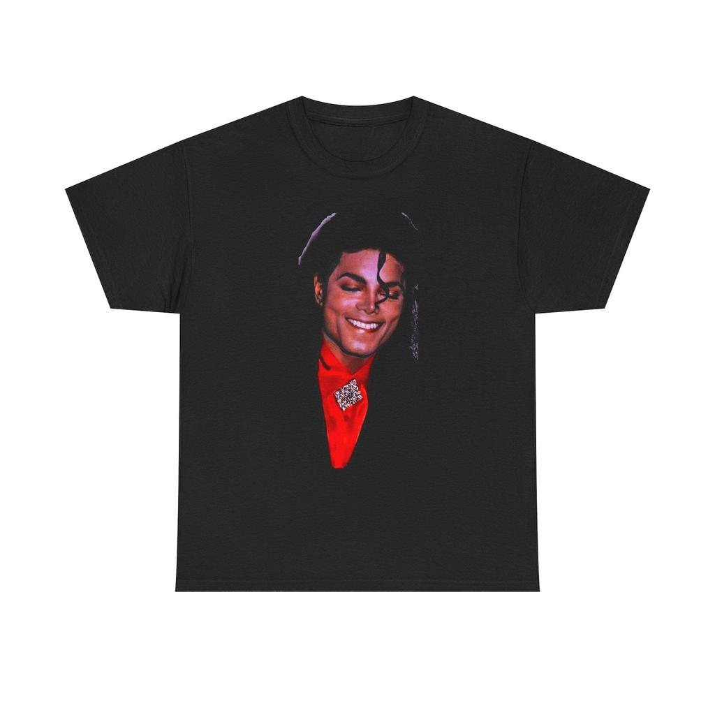 MJ Lächeln | Michael Jackson Fan Art Unisex Schweres Baumwoll-T-Shirt