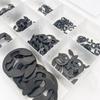 290-Piece Black Manganese Steel C-Type Snap Ring Set, Sizes M1.2-M15