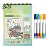 Spiral Bound Drawing Album Trace-By-Groove Guided Coloring Book, Clear Artistic Printing with 20 Decorative And Painting Set for Teens Scenes