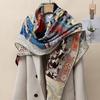 Womens Silk Cashmere Wool Scarf Winter Warm Square Shawl Fashion Luxury