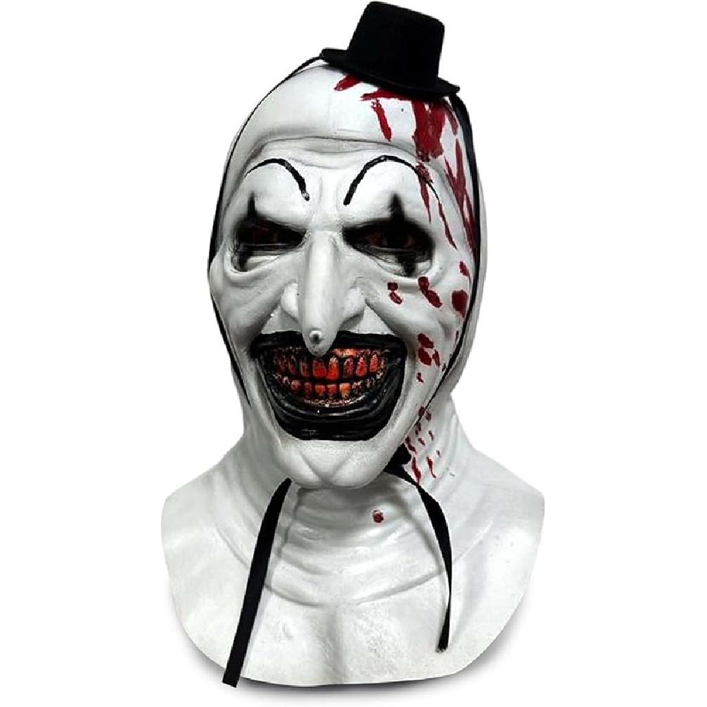 Art The Clown Mask - Scary Zombie & Killer Joker Mask - Halloween Terrifier Costume Cosplay Props