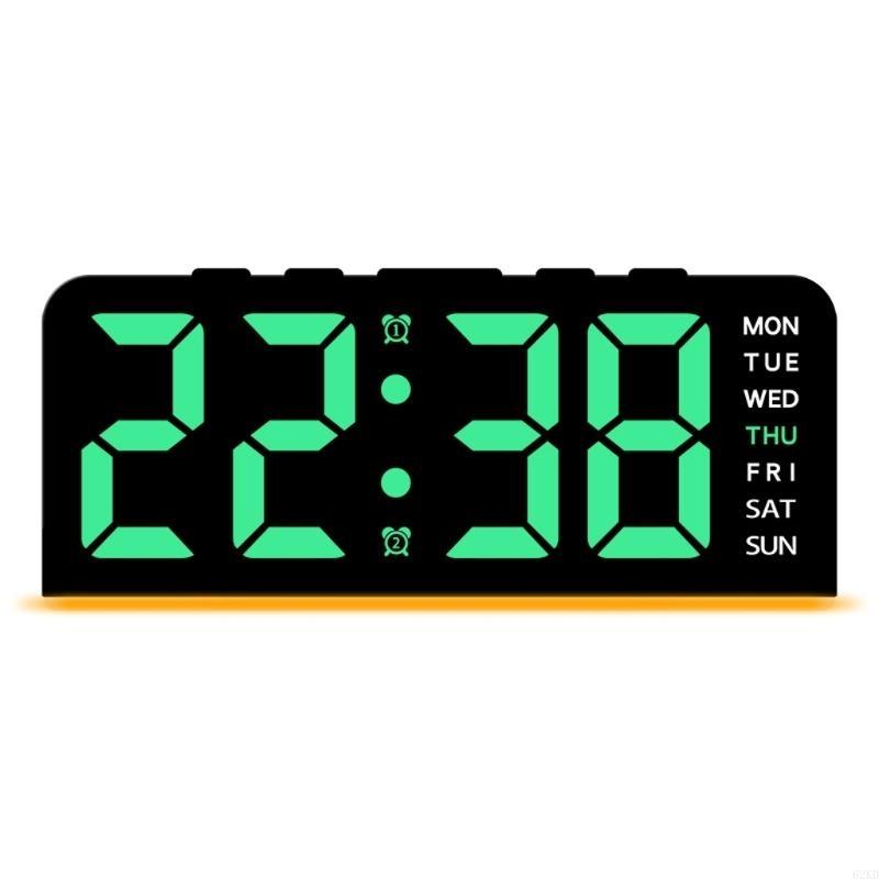 62KD LED Desk Clock With Bottom Lighting Brightness Control For Home and Office