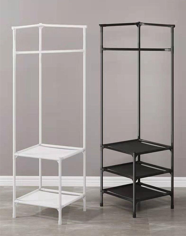 Multifunctional Corner Storage Rack for Clothes and Shoes – Detachable, Wall-Mounted Shelf for Bedroom