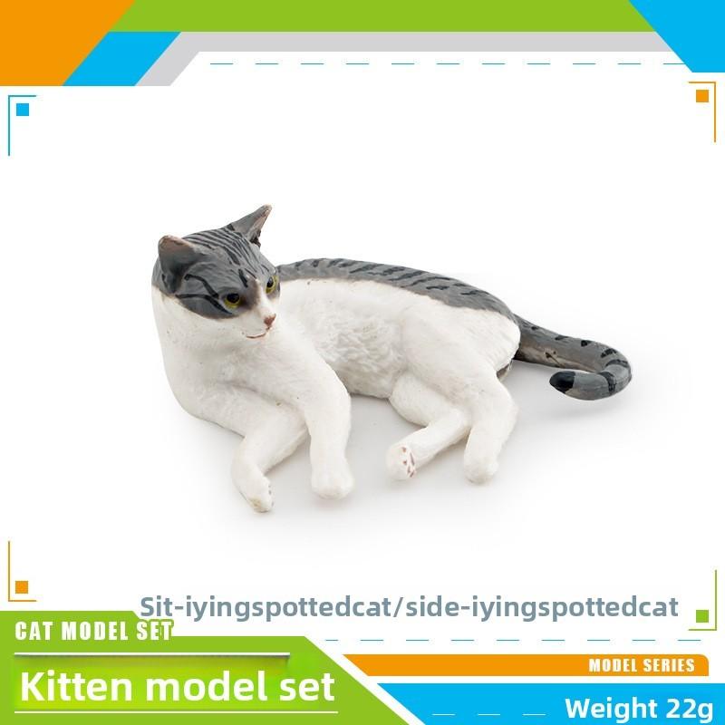 American Shorthair Pvc Cat Model Animal Toy Educational Display For Children
