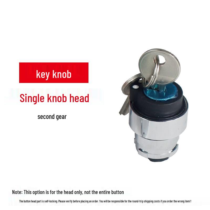 XB2 Series Two-Position Key Selector Switch Head with Rotary Knob ZB2-BE101 Flat Button