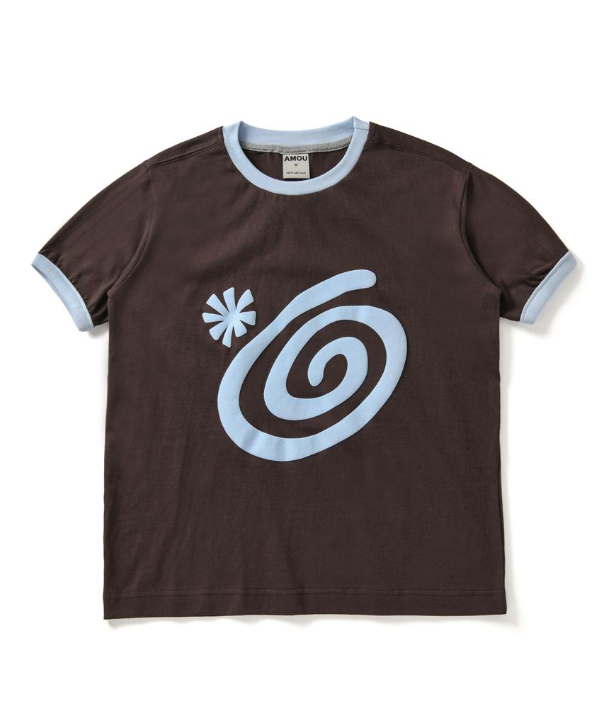 AMOU Molly Ringer T-Shirts Brown