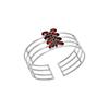 Natural Garnet Cuff Bracelet: 925 Sterling Silver Jewelry