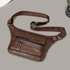 Men's Crossbody Bag Chest Bags High Quality Shoulder Bag Chest Bag for Men Fashion Business Messenger Bag PU Leather Waist Bags