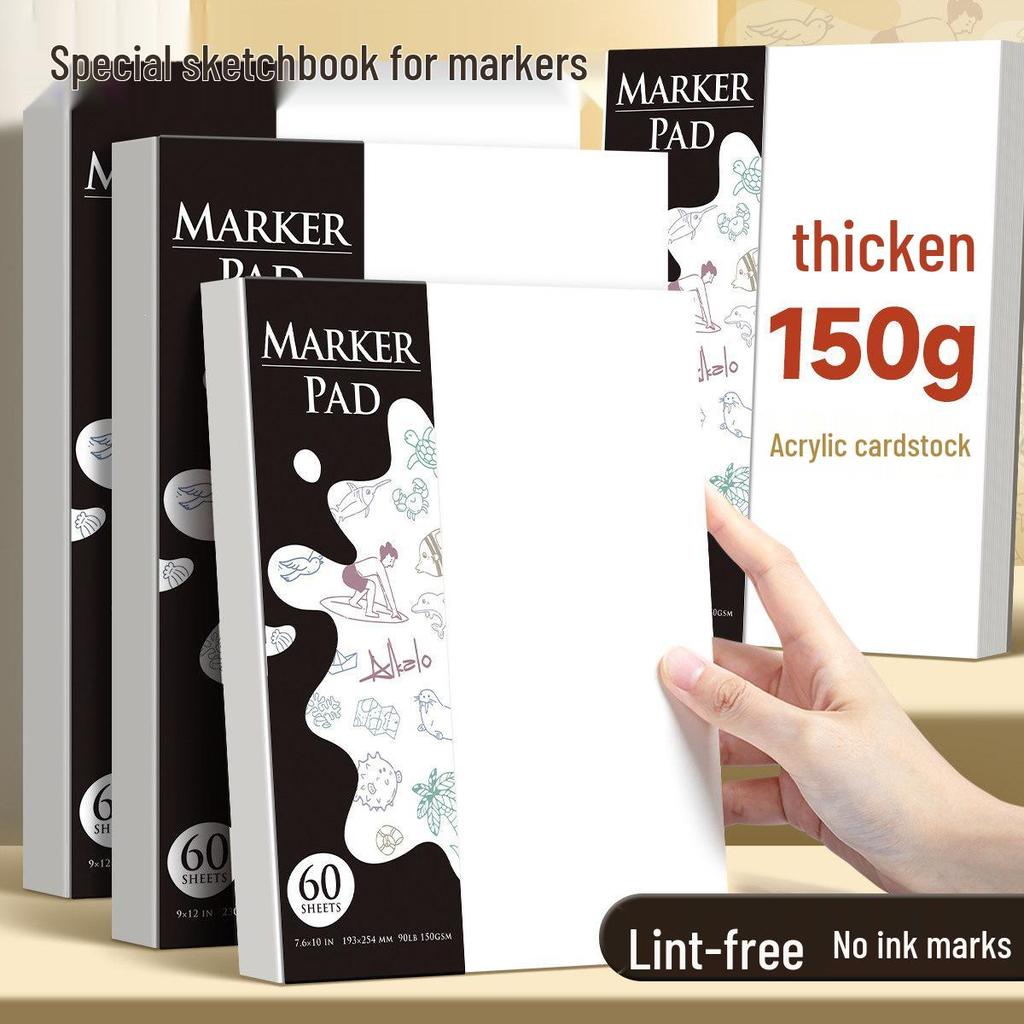 Thickened A4 Anime Marker Drawing Book - Durable Paper for Student Art