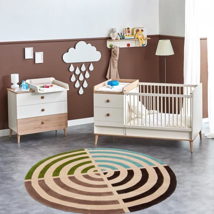 Tapis rond LIFOU - UNAMOURDETAPIS - 150x150 cm - Multicolore - Salon Tufté main