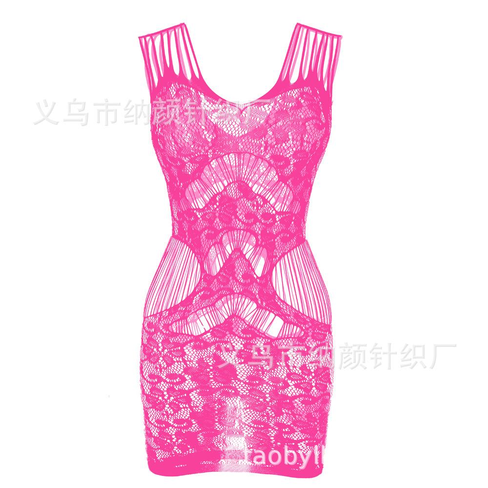 Sexy Suspender Mesh Jacket Tight-fitting Hollow Sexy Floor Hip Skirt Large Size 1