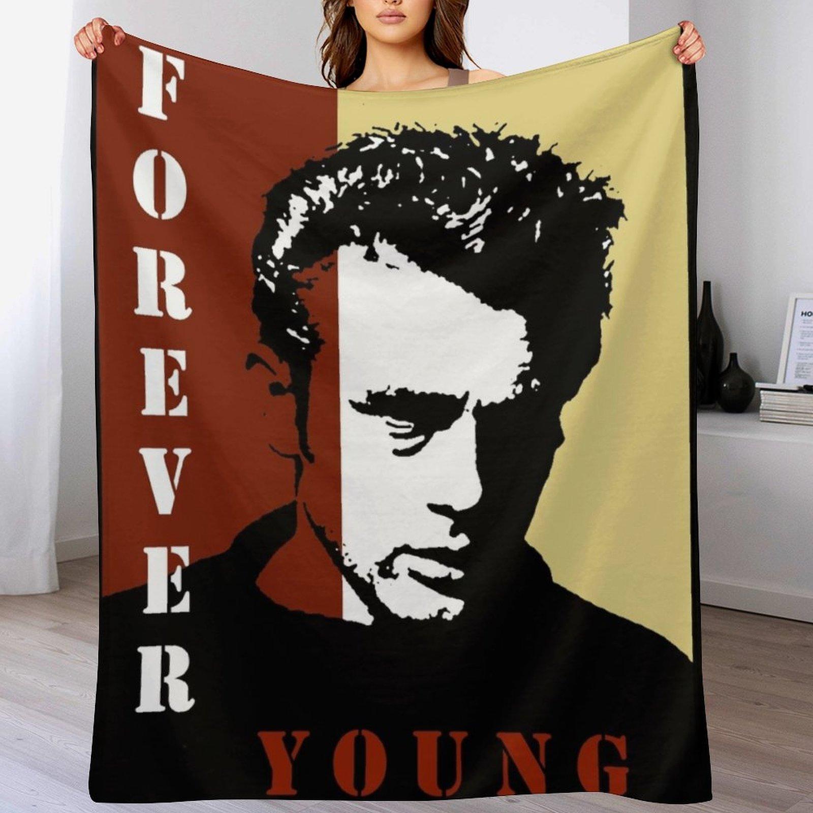 

Forever Young Throw Blanket Multi Use Warm Blanket for Living Room Bedroom 102x76cm(40x30in)