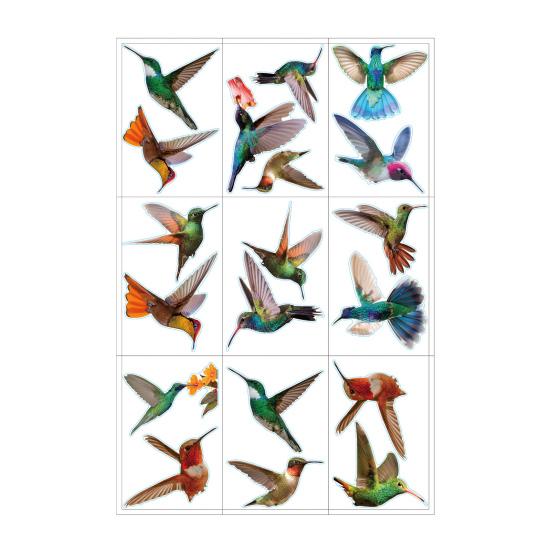 

19 шт./компл. наклейки на окна изысканные анти-столкновения ПВХ колибри электростатические стеклянные наклейки для дома