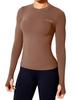 Women's Quick-Dry Long Sleeve Fitness Top for Running & Yoga