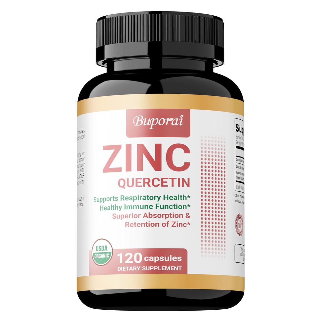 Buporai Zinc Capsules for Men and Women, All-Natural, Supports Immune Health, Antioxidant Support