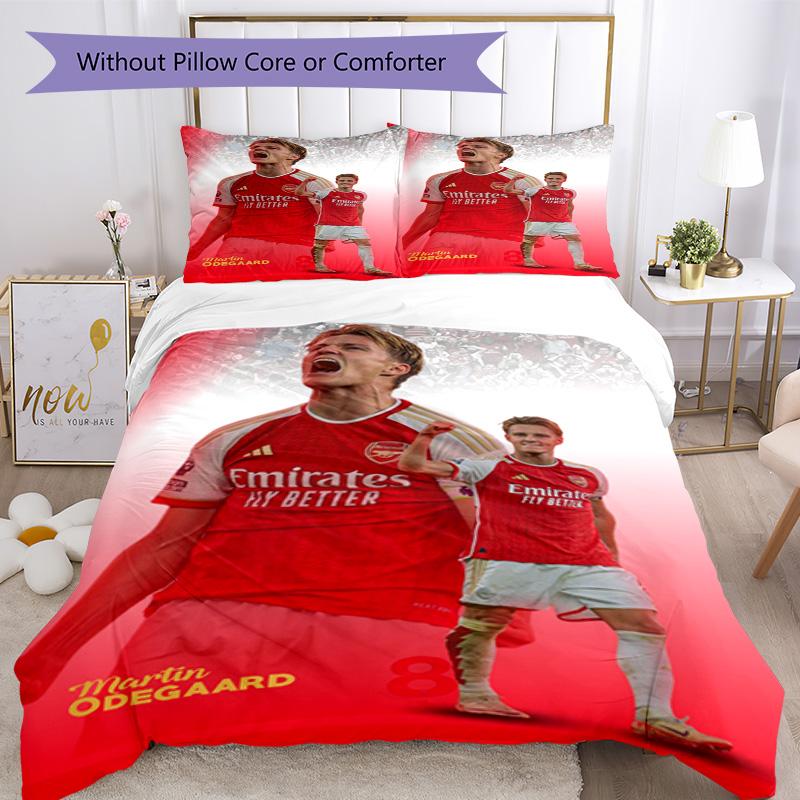Arsenal Football Player Bedding Set Perfect For Dormitory Lightweight Christmas Gift