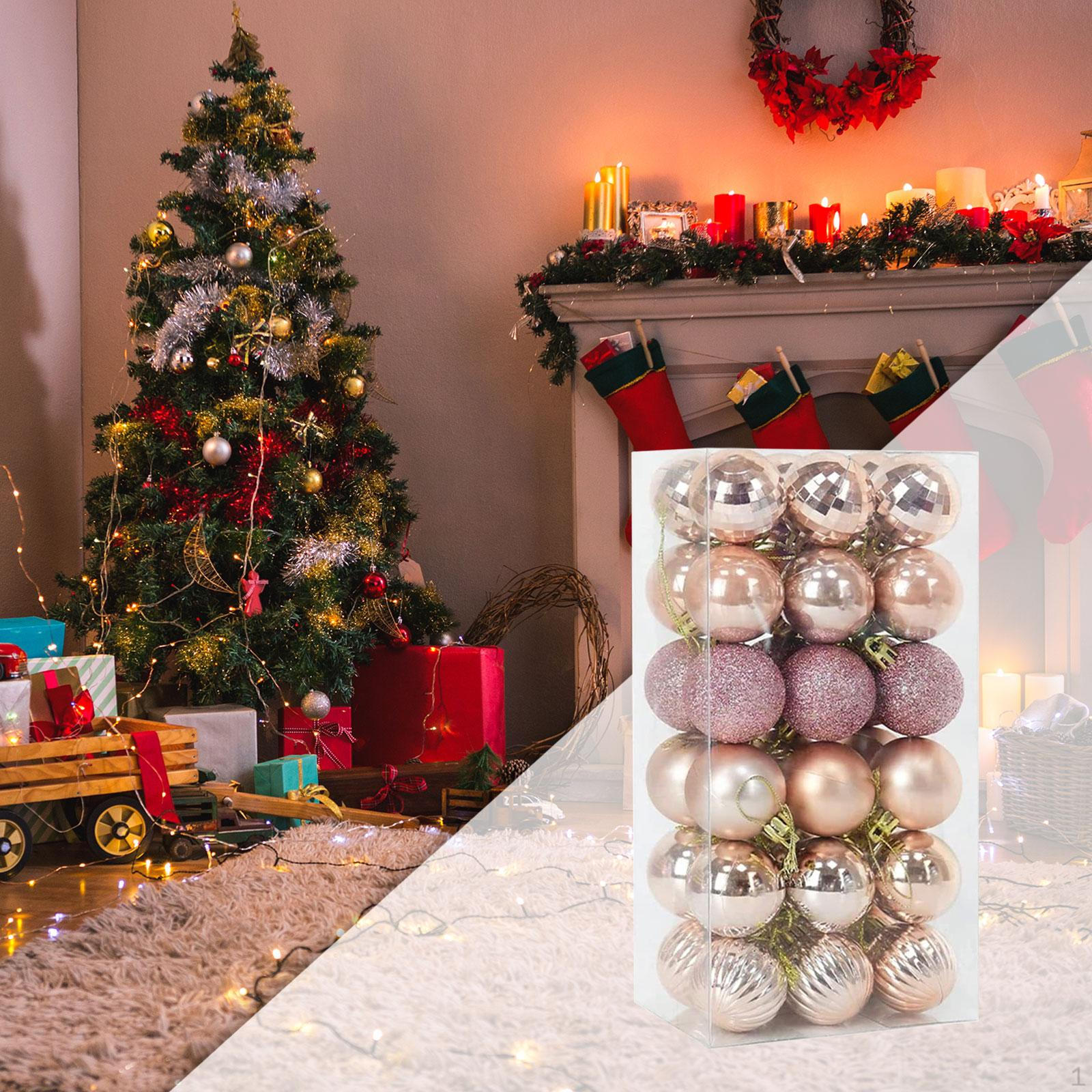 

36 шт. Рождественские шары, декоративные елочные шары, маленькие подвески,