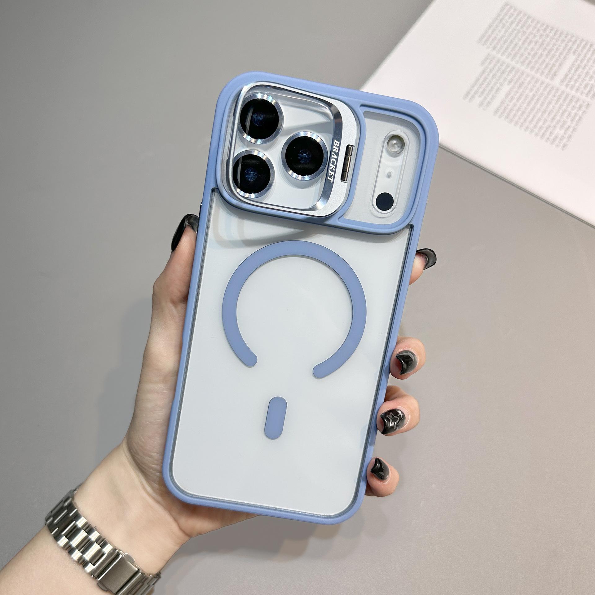 

IPhone17PROMAX Lens Holder Magnetic Suction Phone Case Suitable for Apple 16 with Lens Film Protection Case iPhone 17