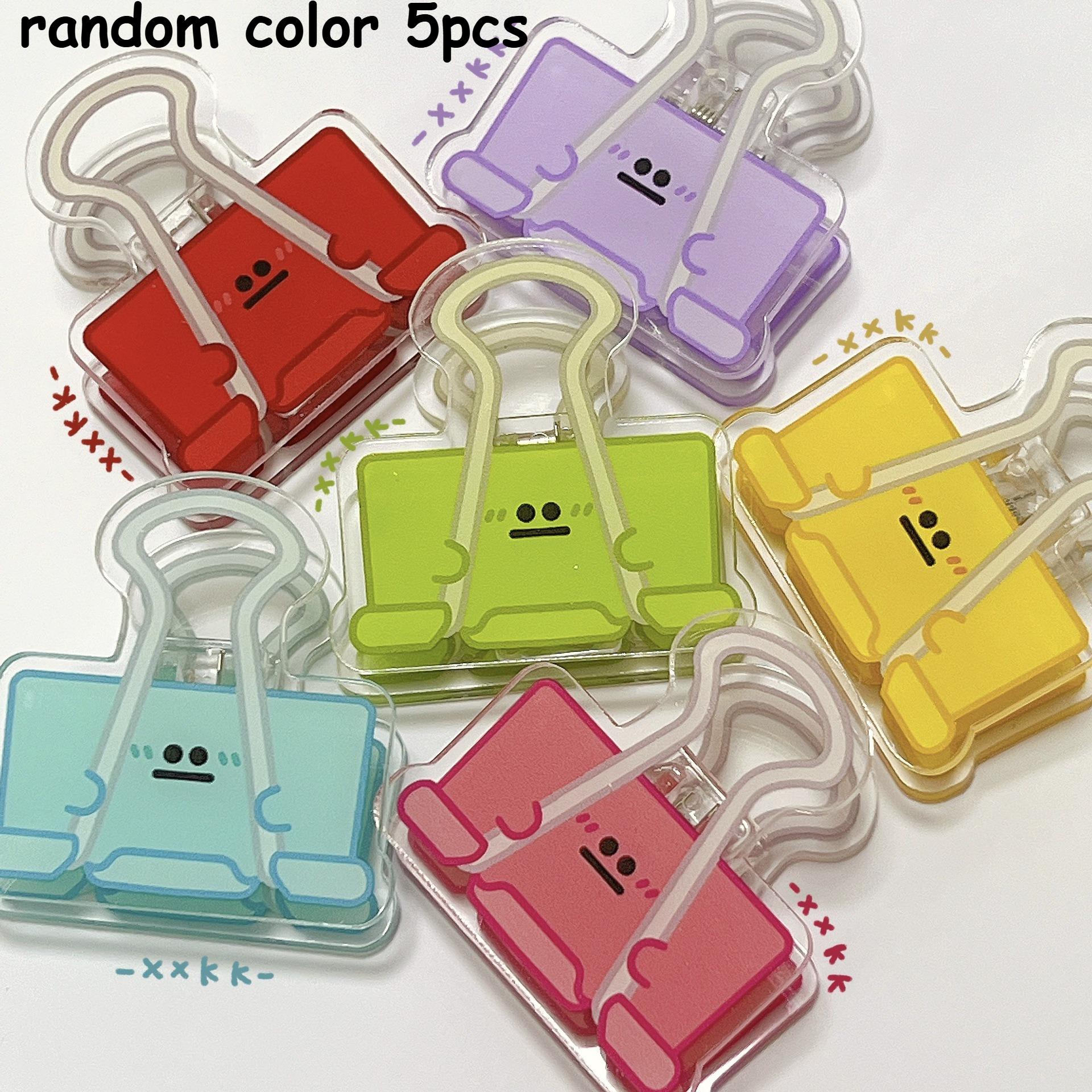 

10pcs/5pcs Acrylic Tail Clip, Office Stationery, Document Ticket Clip, Manual Ledger Clip, Easy To Carry, Bag clamp sealing clip