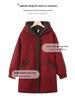 Mom's Double-Sided Hooded Overcoat: Thick Cotton-Padded, Fleece-Lined Jacket for Autumn & Winter - Mid-Length for Middle-Aged & Elderly Women