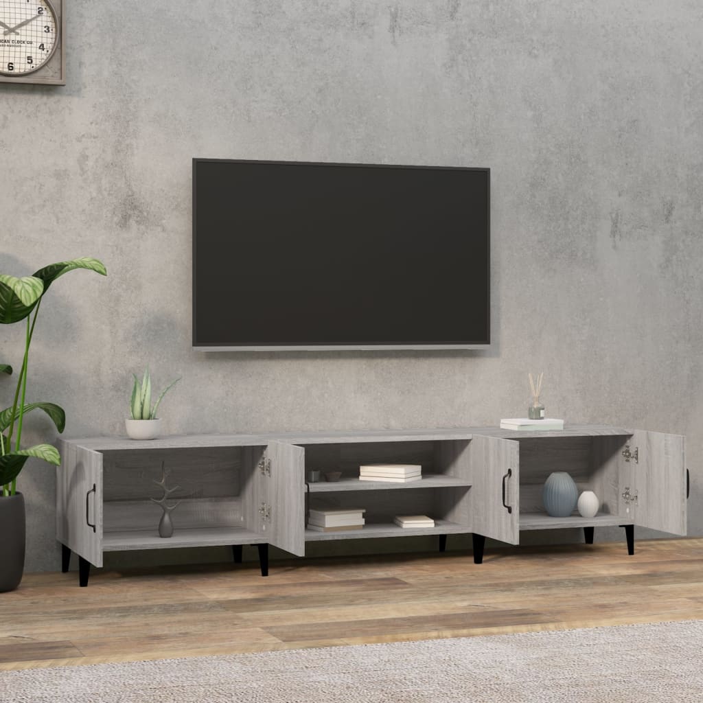 vidaXL TV-Schrank Grau Sonoma 180x31,5x40 cm Holzwerkstoff