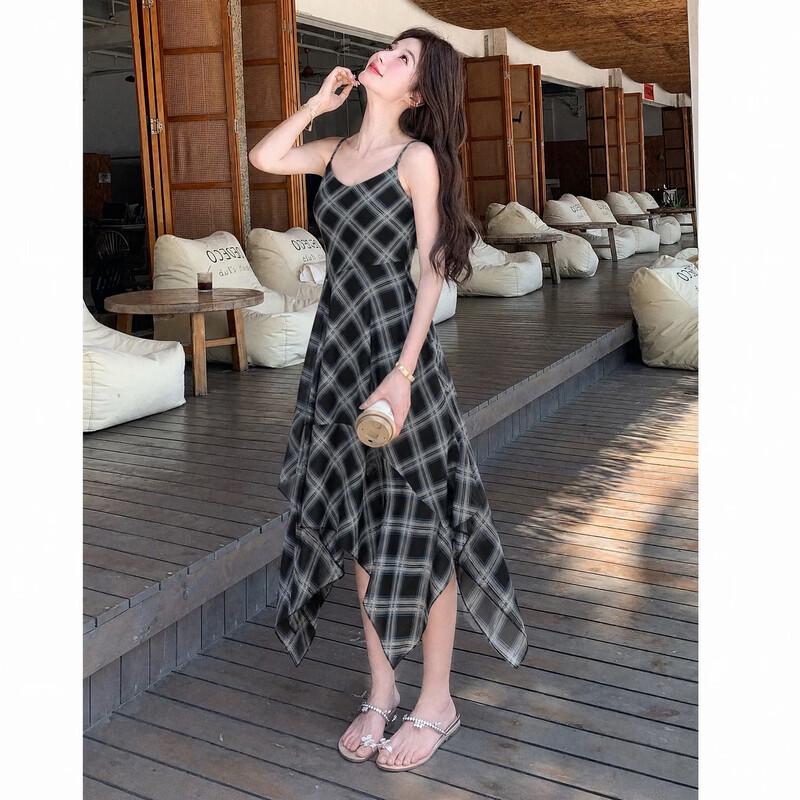 Demana Plaid A-Line Camisole Dress S