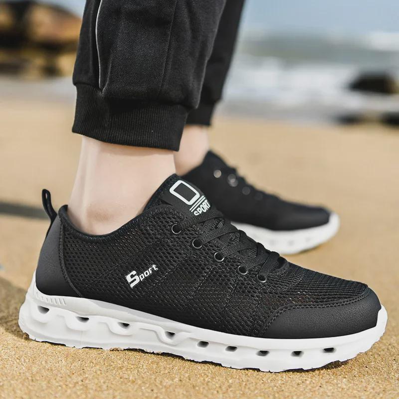 Men's 2021 Summer Casual Mesh Sports Shoes - Breathable, Outdoor, and Driving-Ready.