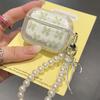 Solid Color Bow Tie Pearl Chain Apple Bluetooth Headphone Case For Airpods4 Case Airpodspro3