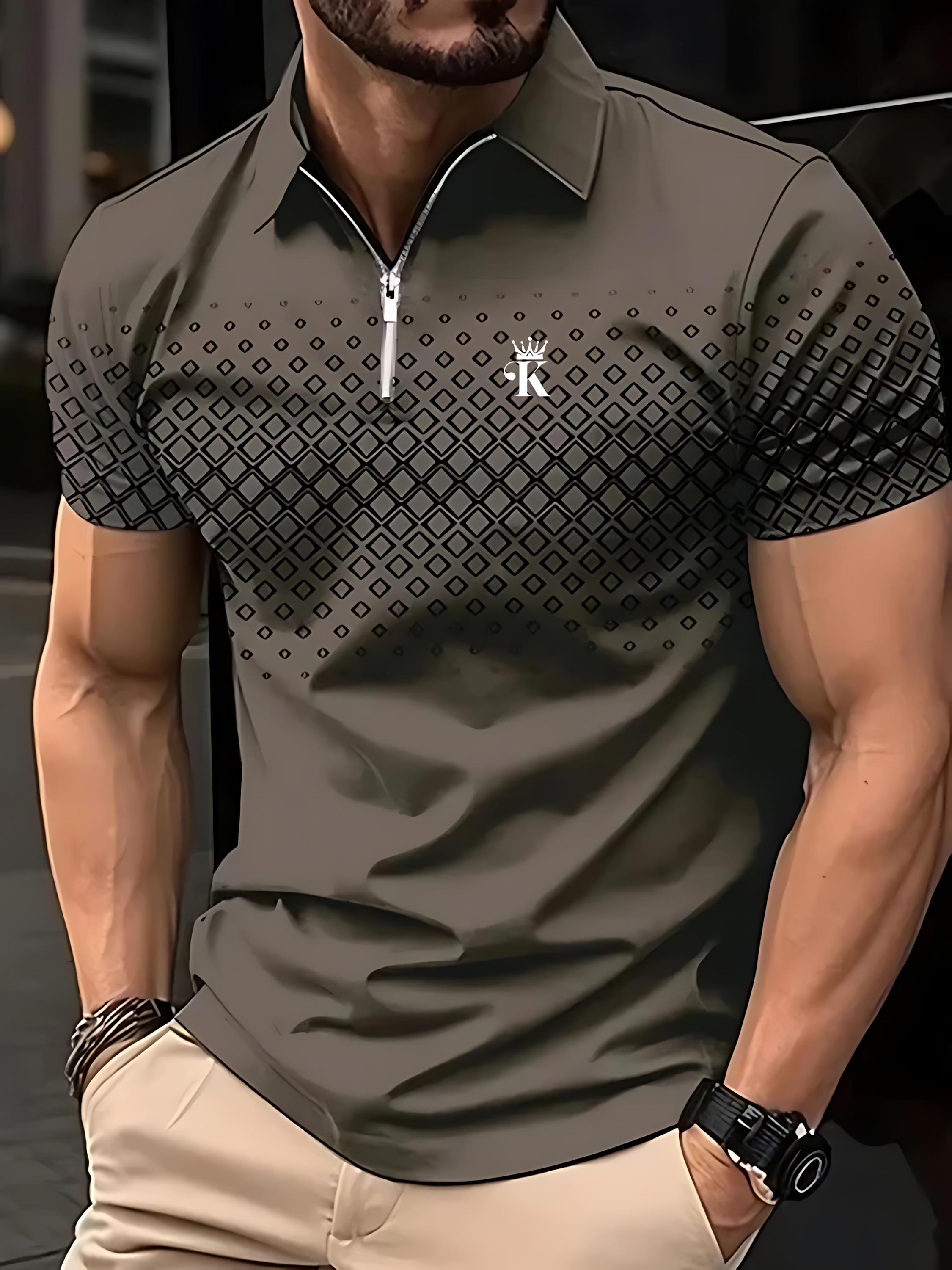 

The Men s POLO Shirt for Summer Is Breathable Lightweight Casual and Fashionable with 3D Printing M