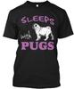 Sleep With Pugs T-Shirt Made In the USA Size S To 5XL
