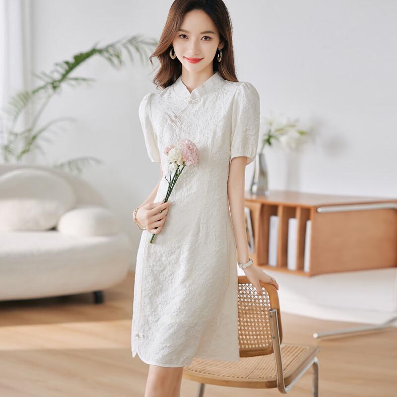 Hangyige New Chinese Style Jacquard Cheongsam Dress