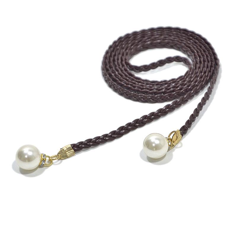 Versatile Ultra-Fine Pearl Women's Woven Waist Chain Belt
