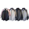 Men's Retro Three-Stripes Color Block Stand Collar Hoodie - Spring/Autumn Loose Fit Zipper Cardigan.