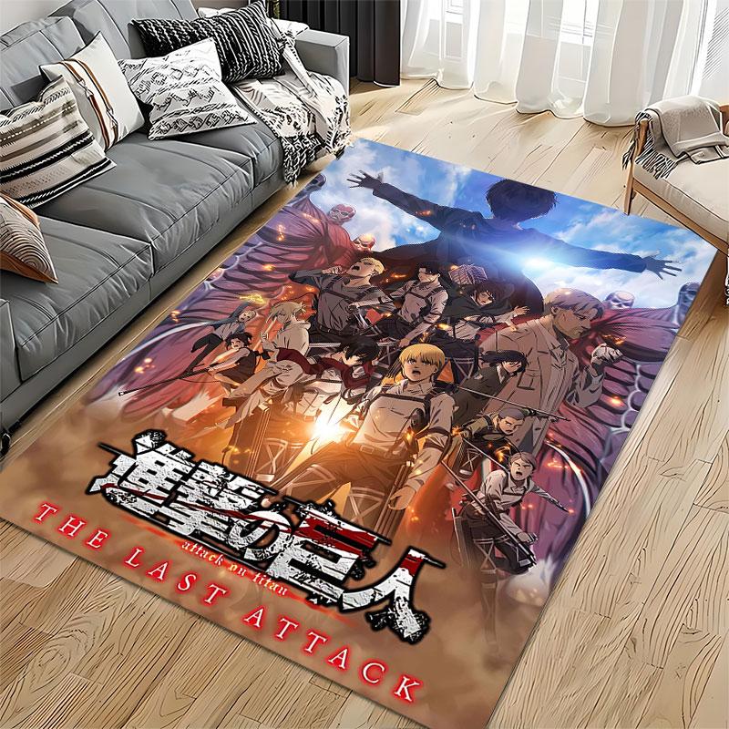 Attack on Titan Anime Carpet suitable as a non-slip mat for the living room or bedroom sofa