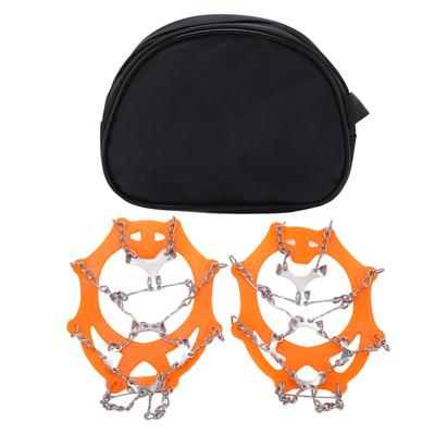 2pcs Set 12 Tooth Mountaineering Crampons Wearproof Anti Skid Snow Shoes AccessoryL Size