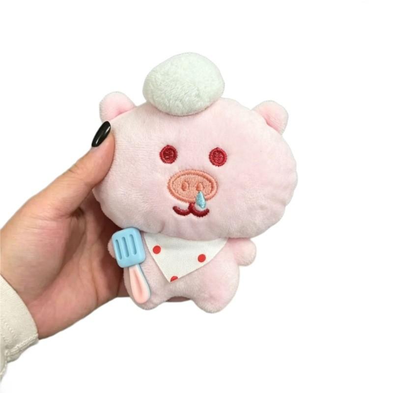 Cute Squeaking Pig Plush Pendant With Pp Cotton Filling For Backpack And Keys