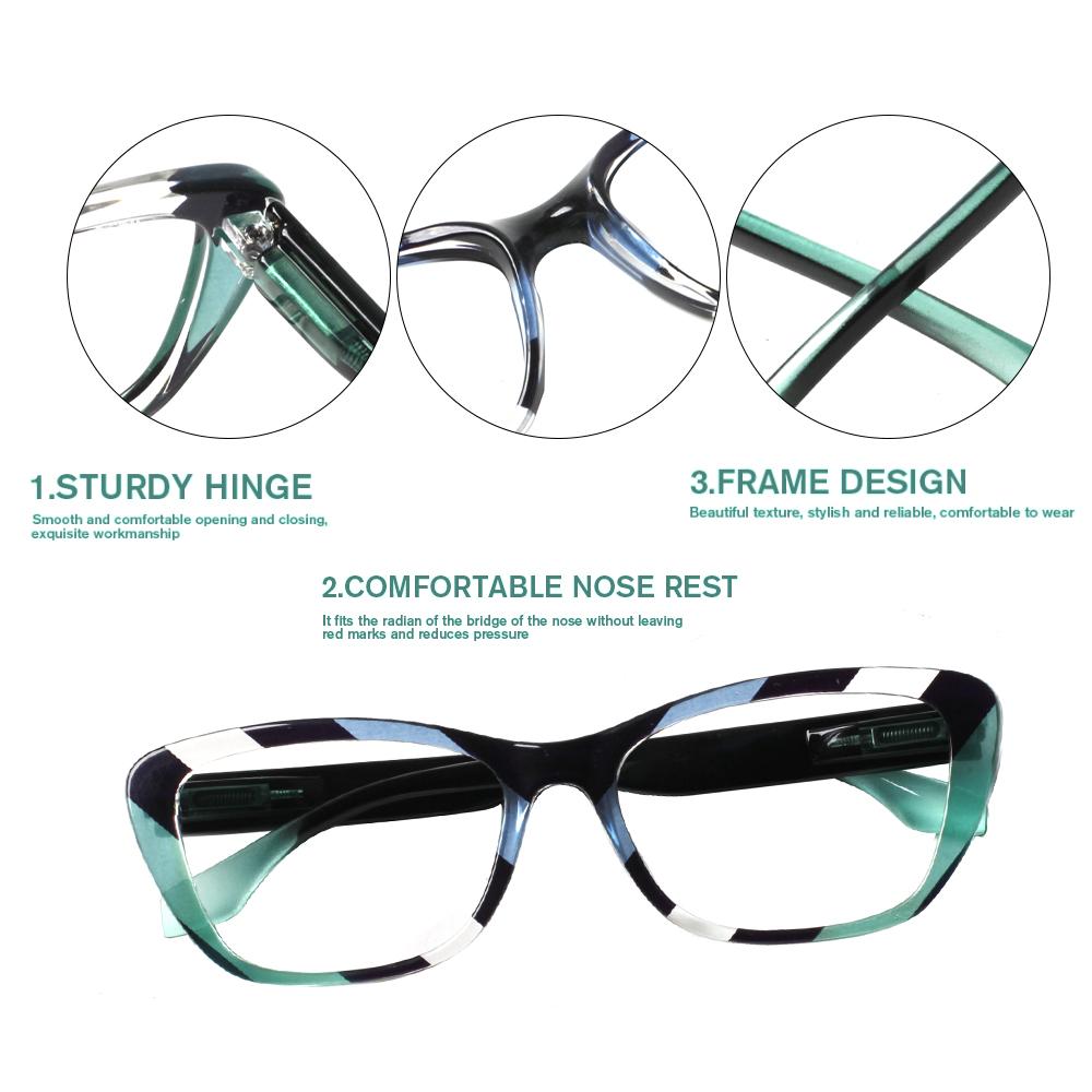 TUREZING Reading Glasses Spring Hinges HD Lenses for Men Women High Quality Decorative Prescription Eyewear