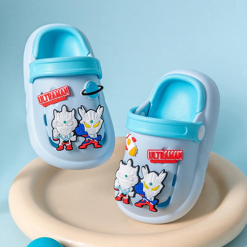 

Children s hole shoes slippers summer boys indoor and outdoor non-slip middle and older boys baby cool slippers 160mm foot length 15.5 about 22/23 yards