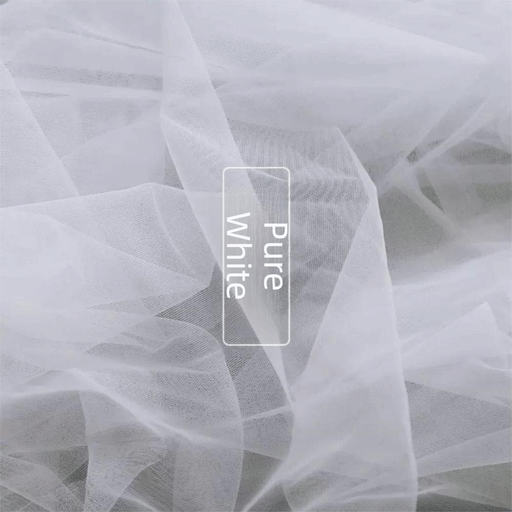 White Tulle Pearl Table Runner Sheer Table Cloth Table Decorations Bridal Veil  Birthday Party