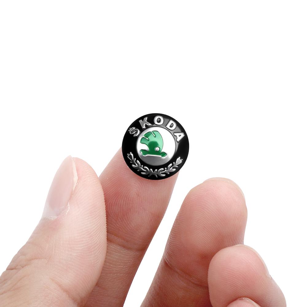 10/20Pcs Car Key Shell Remote Control Round Emblem Key Stickers For Skoda Octavia A5 A2 VRS Vision Kodiaq Rapid Fabia VII Superb HA5