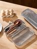 304 Stainless Steel Mesh Tableware Storage Box Empty Box Outdoor Portable Storage for Chopsticks Spoon Box Children's