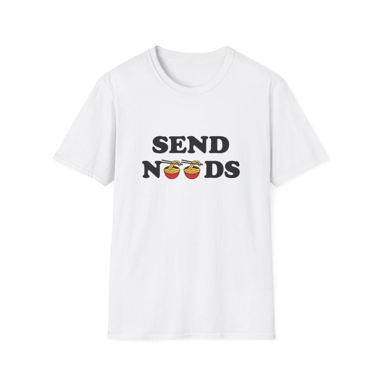 Send Noods Noodles ramen emoji T-Shirt | funny noodle pun tee 4XL