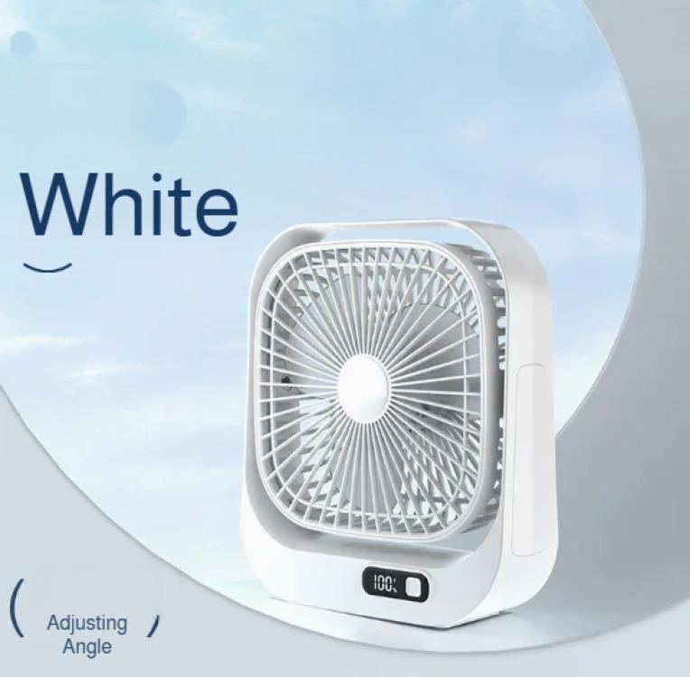 Xiaomi Portable Usb Rechargeable Desktop Digital Display Power Electric Household Office Small Fan Plugging Dual-Circulating Fan